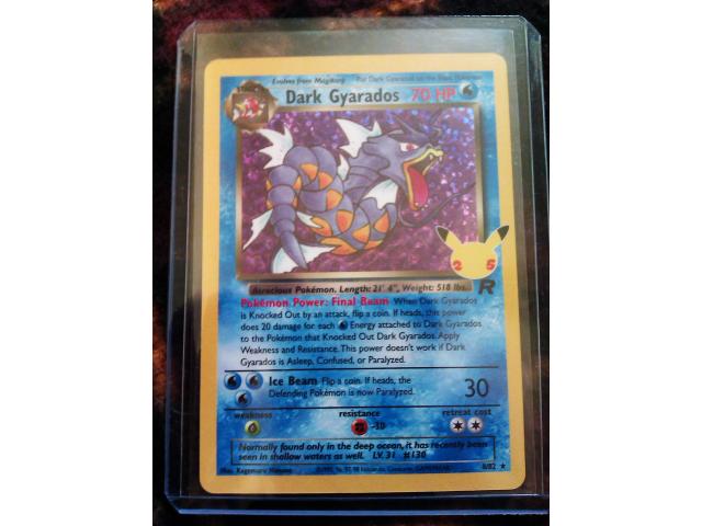 Pokemon 25th Celebrations - Dark Gyarados holo card (sleeved and toploaded) - 1