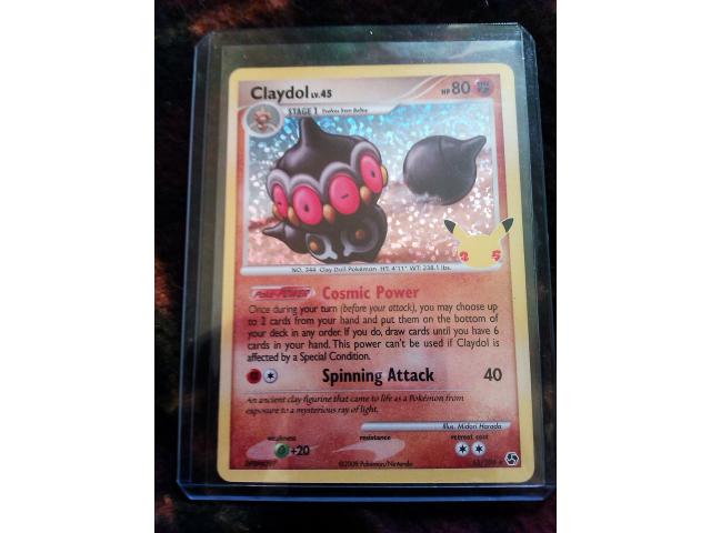 Pokemon 25th Celebrations - Claydol holo card (sleeved and toploaded) - 1